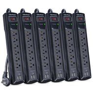 CyberPower CSP604U Surge Protector 6-AC Outlets with 2 USB Charging Ports (2.1A) 4-Ft Cord N5