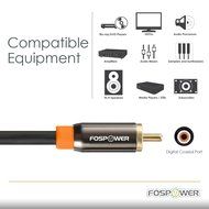 FosPower (25 Feet) RCA Male to RCA Male [24K Gold Plated Connectors] Premium S/PDIF Digital Audio Coax Cable for... N4