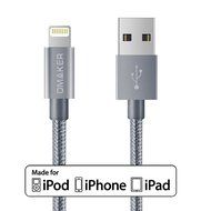 Omaker Apple Certified Nylon Braided Lightning to USB Cable 3.3ft with Reversible USB Port N4