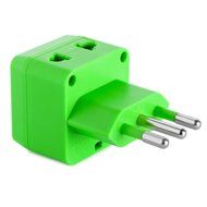 Yubi Power 2 in 1 Universal Travel Adapter with 2 Universal Outlets - Built in Surge Protector - 3 Pack - Black... N96