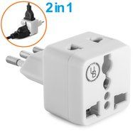 Yubi Power 2 in 1 Universal Travel Adapter with 2 Universal Outlets - Built in Surge Protector - 3 Pack - Black... N98