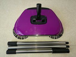 Goldengulf 360 Degree Rotating Hand-Push Dual Brush Cordless Swivel Sweeper Perfect For Floor Tile Manual Dust... N11