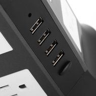Smart 8-Outlet Home / Office Surge Protector 930 Joules Power Strip 4000W 110-250V Worldwide Voltage Power Socket... N3