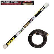 Magic Stick MAX Extra Long Free TV HD Indoor/Outdoor Antenna W/20ft Black Coaxial Cable Made in USA N2