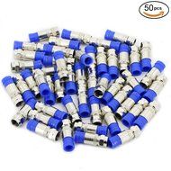 Pasow 50 Pcs Rg6 F Connector Adapter Plug Coax Compression Satellite Cable Coaxial Tv Fitting N3