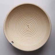 Homestia Round Shaped Bread Dough Proofing Rising Rattan Basket &amp; Linen, 9.8 Inch N6