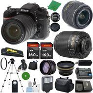 Nikon D7200 - International Version (No Warranty), 18-55mm f/3.5-5.6 DX VR, Nikon 55-200mm f4-5.6G ED DX Nikkor... N2