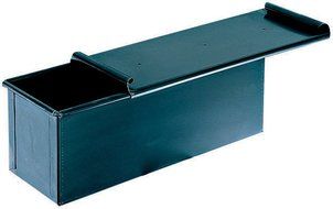 Paderno World Cuisine Blue Steel Pullman Bread Pan with Cover N3