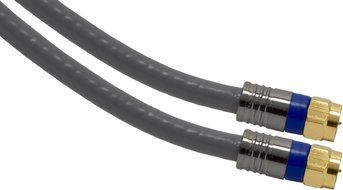 GE 87653 Quad Shielded G6 12-Feet Coaxial Cable, Gray N2