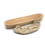 AngelaKerry 1pcs 34x15.5x7cm (1.3x0.6x0.2.8 inch) Banneton Brotform Long-Strip Bread Proofing Basket Handmade N14