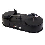 VIBE Sound VS-2006-MTS USB Mini Portable Turntable/Vinyl Archiver (Black) - Rip Your Old Vinyl to MP3! N3