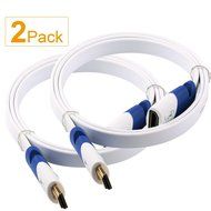 Super HD 4K Ultra HDMI Flat Cable 2.0V Male to Female HDMI Extension Cord Support 3D,Ethernet,1080P,and Audio... N4