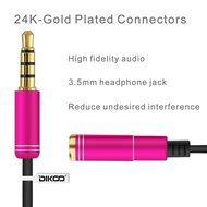 DIKOO 35510011 AUX 3.5mm Male to Male Stereo Audio Cable with In-line Microphone N31