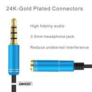 DIKOO 35510011 AUX 3.5mm Male to Male Stereo Audio Cable with In-line Microphone N41