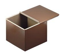 Paderno World Cuisine A4982309 Non-Stick Square Bread Pan with Cover, Brown