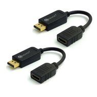 SIENOC Displayport DP Male to HDMI Female DP to HDMI Adapter Cable Video Audio Converter Color Black Pack of 2 N6