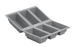 DeBuyer Elastomoule 6-Mini Loaf Silicone Mold