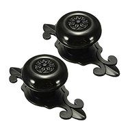 Idealdecor 2pcs Vintage Matted Black Base Ceramic Door Knobs Drawer Pull Handle Cabinet Cupboard Wardrobe Hardware... N8