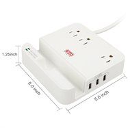 UL LISTED Surge Protector - EZOPower Desktop Charging Station with 3 AC Outlets, 3 USB Charger Ports and Built-in... N15