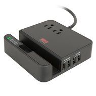 UL LISTED Surge Protector - EZOPower Desktop Charging Station with 3 AC Outlets, 3 USB Charger Ports and Built-in... N16