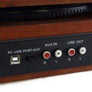 Pyle PVNTT6UMRBT Retro Vintage Classic Style Bluetooth Turntable Record Player, Vinyl-To-MP3 Recording N3