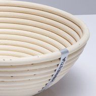 Homestia Round Shaped Bread Dough Proofing Rising Rattan Basket &amp; Linen, 9.8 Inch N10