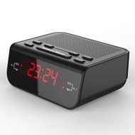 SyGyn(TM) Compact Digital Alarm Clock FM Radio with Dual Alarm Buzzer Snooze Sleep Function Red LED Time Display N2