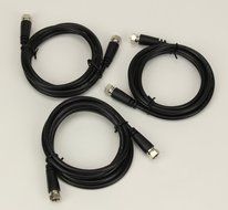Ultra Cables 3-Pack, RG6 Coaxial Cable in Black 5 Feet N3