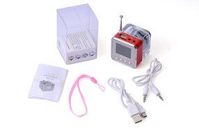 TT029 Portable Mini Music Speaker Support SD/TF Card With Alarm Clock FM Radio And LCD Screen Synchronous lyrics... N6
