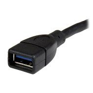 StarTech.com 6-Inch USB 3.0 Extension Adapter USB 3.0 Port Saver Cable, Black (USB3EXT6INBK)
