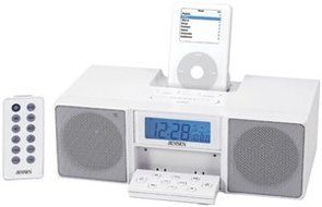 Specra JIMS-110-W Docking Digital Music System with Alarm Clock for iPod (White)