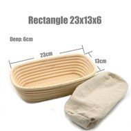 AngelaKerry 1pcs 34x15.5x7cm (1.3x0.6x0.2.8 inch) Banneton Brotform Long-Strip Bread Proofing Basket Handmade N23