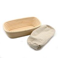 AngelaKerry 1pcs 34x15.5x7cm (1.3x0.6x0.2.8 inch) Banneton Brotform Long-Strip Bread Proofing Basket Handmade N24