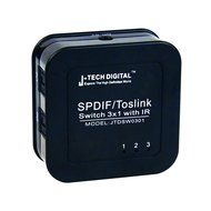 J-Tech Digital &reg; Premium Quality SPDIF TOSLINK Digital Optical Audio 1x3 Splitter (One Input 3 Outputs) N20
