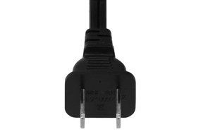 10ft 18 AWG 2-Slot Non-Polarized Power Cord (IEC320 C7 to NEMA 1-15P) N6
