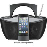 Insignia Portable CD / MP3 / USB Player Lightning iPhone / iPod Boombox Stereo Speaker Dock with FM Radio (Black... N5