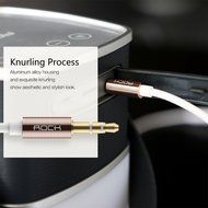&#12304;Audio Cable&#12305;ROCK 2.6ft/80CM 3.5mm In-line Control Tangle-Free Male To Male Universal Stereo Audio Cable with... N10