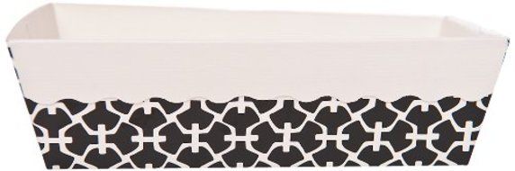 Simply Baked Paper Loaf Pan, Black Lattice, 6 pans