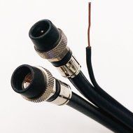 75ft OUTDOOR DUAL RG-6 Coax Cable w/ Ground Messenger 3Ghz 75 Ohm UL ETL CM WATER SEAL Compression Connectors...