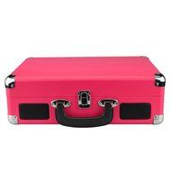 DigitNow! M41O Portable Suitcase Turntable Vinyl Record Player with Built-In Speaker(Orange) N7
