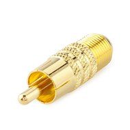 Aurum Cables 5-pack F Type Female to RCA Male Coax Coaxial Cable Audio Adapter Connector N2