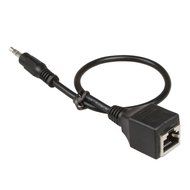 SHARPALIN 2 Pack DC3.5mm Stereo to DC3.5mm Stereo Audio Balun Extender Over Cat5/6 (2x Audio to RJ45 Female) N4