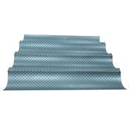 B1ST French Bread Pan Non-stick Perforated Baguette Pan 4 Wave Loaf Bake Mould Silver N3