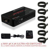 enKo HDMI 3 Ports Hub Switch v1.4 (4Kx2K) includes IR Remote, 4x HDMI Cables, AC Power Adapter (Support 4Kx2K... N16