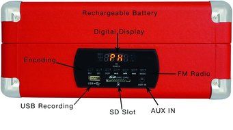 Boytone Bundle Package BT-101TBRD Turntable, AC-DC Built in Rechargeable Battery, 2 Speakers, 3 Speed, LCD Display...