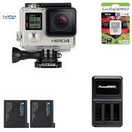 GoPro Hero4 Hero 4 12MP Full HD 4K 30fps 1080p 120fps Built-In Wi-Fi Waterproof Wearable Camera Black Adventure... N134