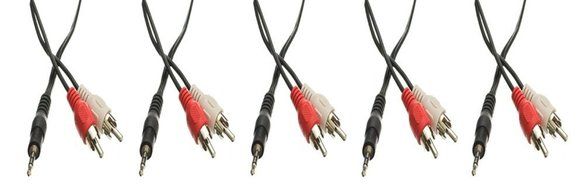 C&amp;E 3.5mm Stereo Male to Dual RCA Male (Right and Left) Audio Cable, 6 Foot N2