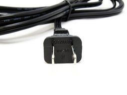 RiteAV - 6 Feet 18 AWG 2-Slot Polarized Power Cord IEC320C7 to NEMA 1-15P N3