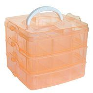 Storage Organizer, Creazy Clear Plastic Craft Beads Jewellery Storage Organizer Tool Box Case (White) N5