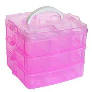 Storage Organizer, Creazy Clear Plastic Craft Beads Jewellery Storage Organizer Tool Box Case (White) N6